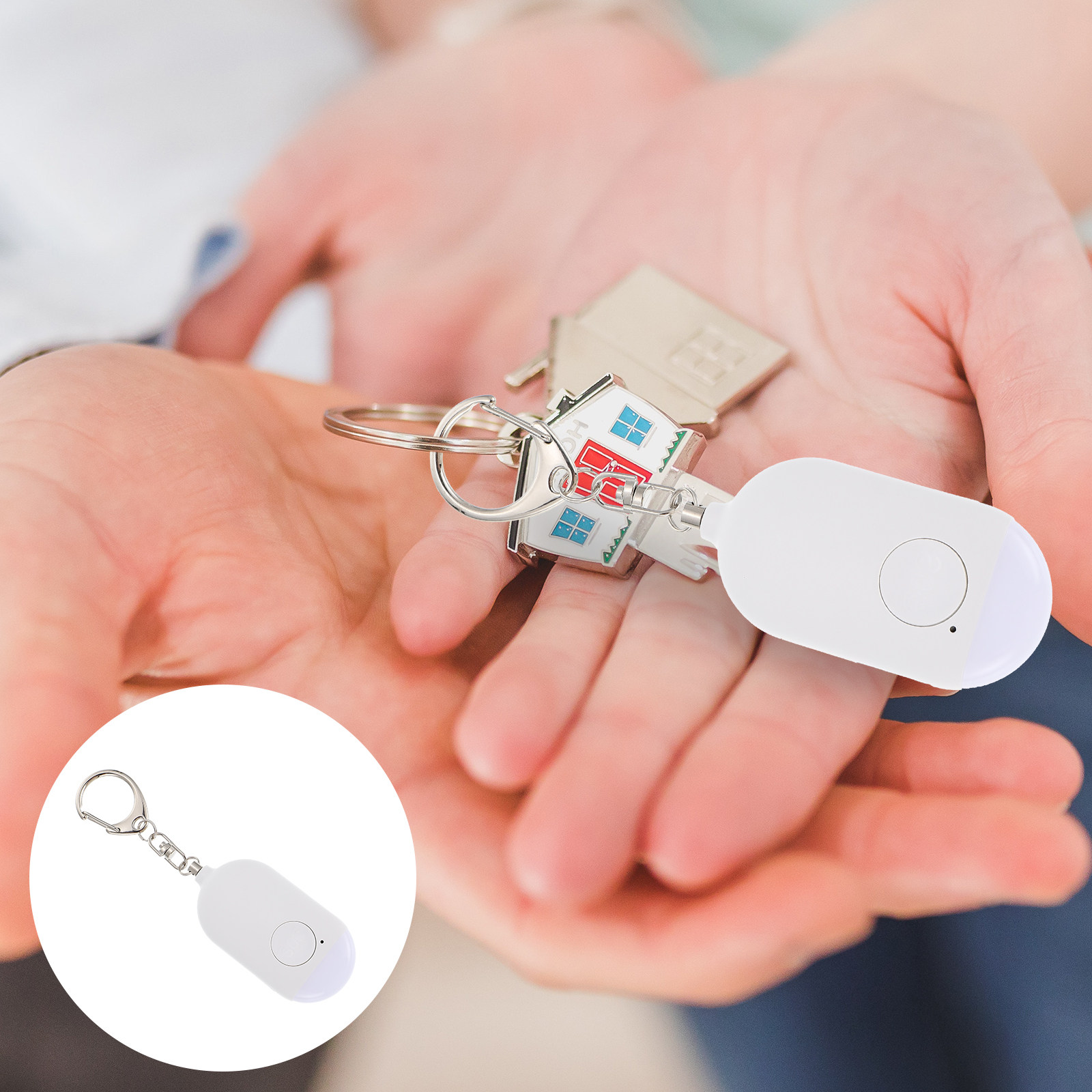 Personal Alarm Keychain - 1 Conjunto de Alarme Pessoal Recarregável