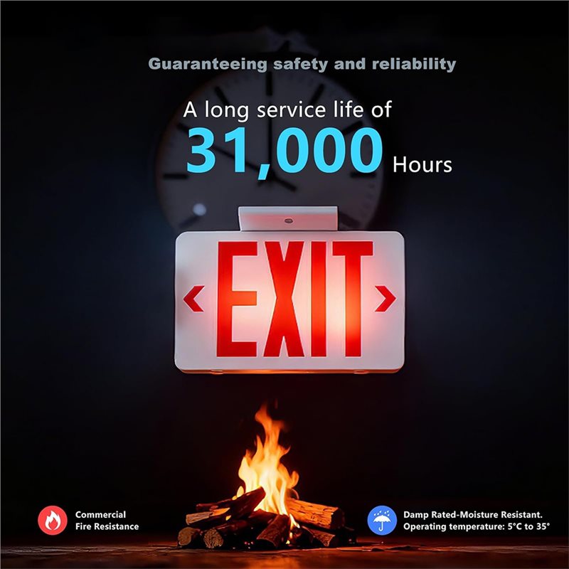【A10R】Sinal de Saída Vermelho  - Emergency Exit Sign avaliação e preço
