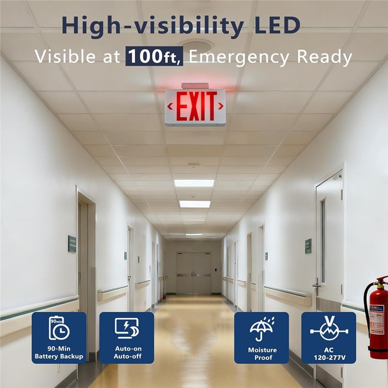 【A10R】Sinal de Saída Vermelho  - Emergency Exit Sign avaliação e preço