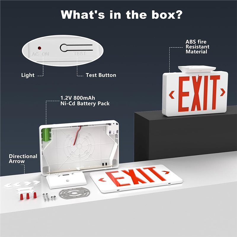【A10R】Sinal de Saída Vermelho  - Emergency Exit Sign avaliação e preço