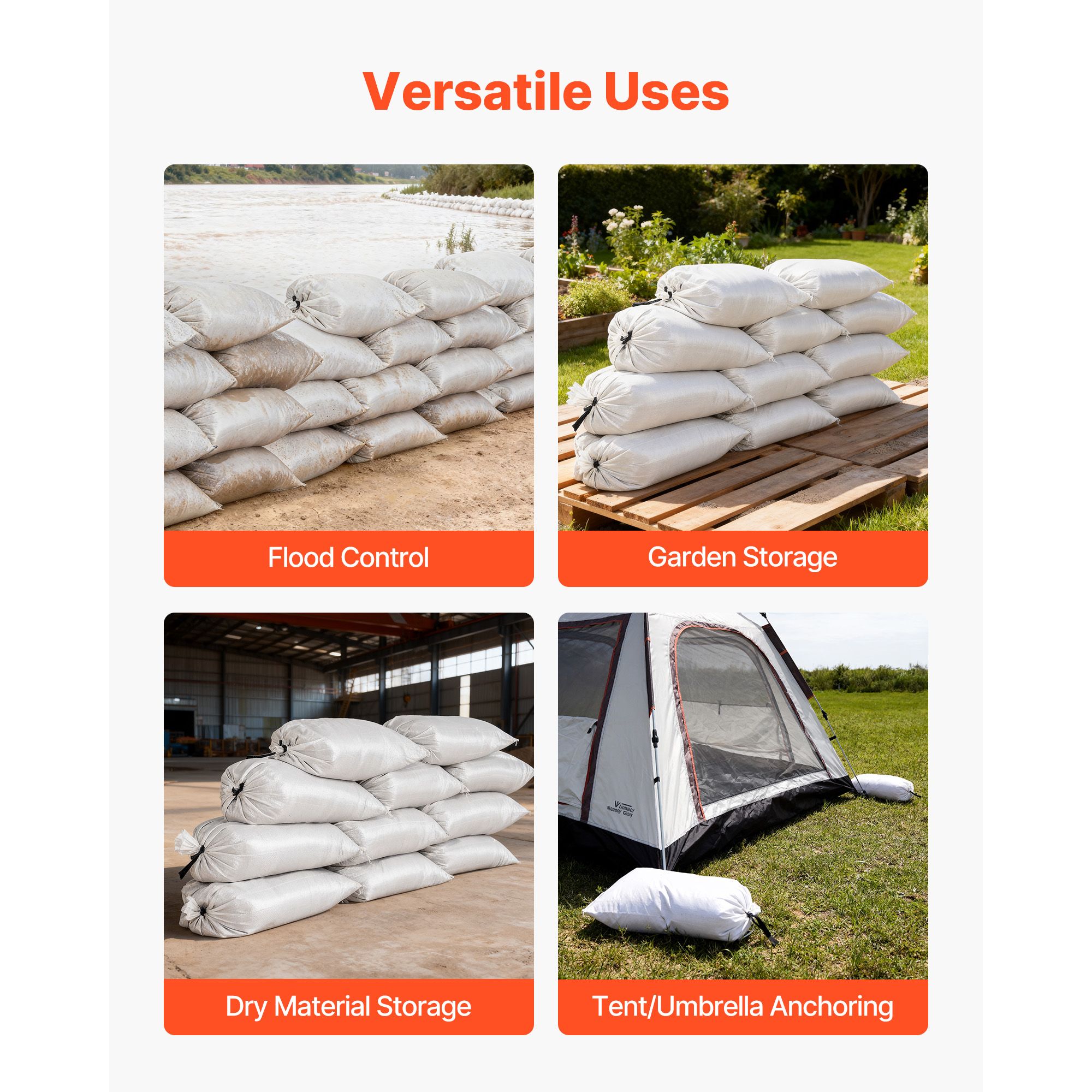 Sacos de Areia Vazios, 100 Pac - Flood Barrier Bag avaliação e preço